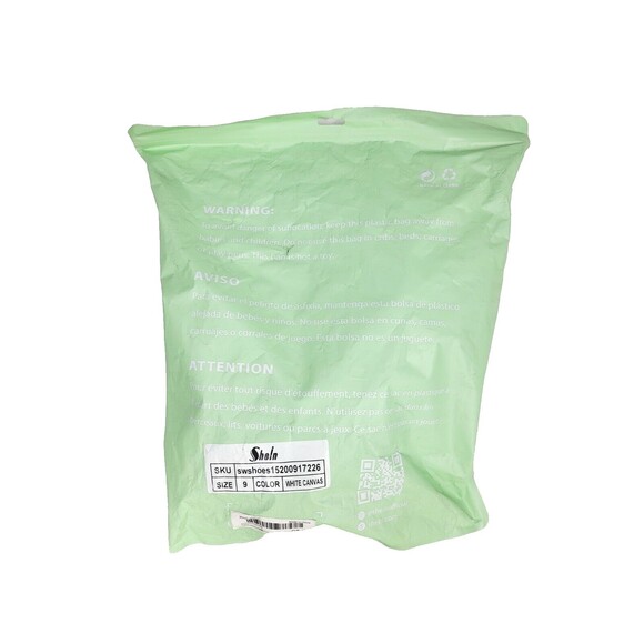 Platform High-Top Skate Sneaker White Canvas Lace-up Women's Size 9 NEW Shein - Picture 15 of 15